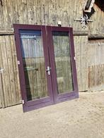 Hardhouten tuindeuren met dubbelglas, Ophalen, Zo goed als nieuw, Hout, Minder dan 250 cm