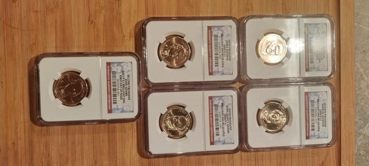 Set van 5 NGC Gecertificeerde Munten, Postzegels en Munten, Munten | Amerika, Setje, Noord-Amerika, Goud, Ophalen of Verzenden