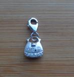 zilveren bedel/charme tasje met heldere steentjes [318], Overige merken, Verzenden, Zo goed als nieuw, 1 bedel