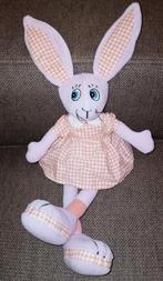 Hema vintage konijn. Geruite oren, jurk en deel voeten., Ophalen of Verzenden, Nieuw, Konijn