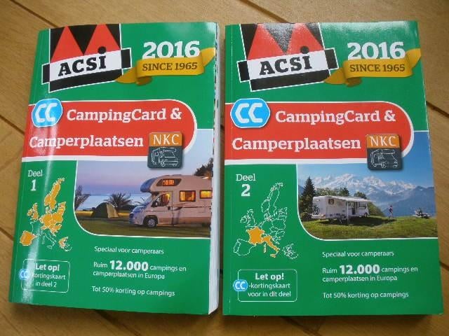 ACSI van NKC Camperplaatsen gids deel 1 en 2 Europa 2016, Boeken, Reisgidsen, Zo goed als nieuw, Campinggids, Europa, Overige merken