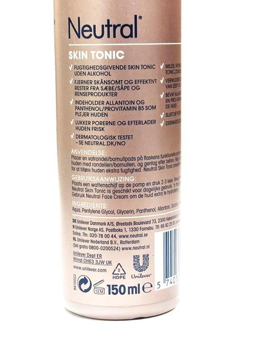 Neutral Gezichtsreiniging Face Tonic Zonder Parfum., Sieraden, Tassen en Uiterlijk, Uiterlijk | Gezichtsverzorging, Nieuw, Verzorging