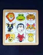 DIERENPUZZEL HOUT 22,5 x 22,5 cm DIEREN PUZZEL 2 tot 5 JR, 2 tot 4 jaar, 10 tot 50 stukjes, Ophalen of Verzenden, Zo goed als nieuw