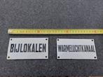 2 emaille tekstbordjes, Antiek en Kunst, Ophalen of Verzenden