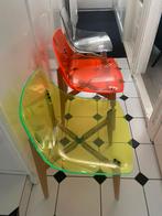 Moderne plexiglas stoelen (Vos Maupertuus), Huis en Inrichting, Stoelen, Kunststof, Gebruikt, Overige kleuren, Drie