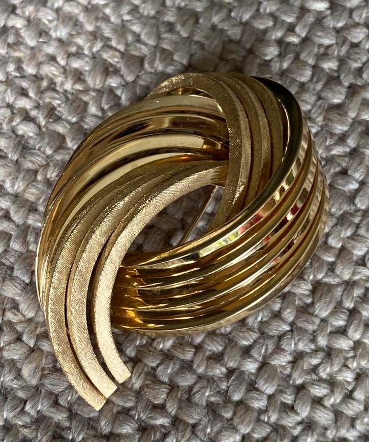 14 karaat massief goud 16.1 gr zware broche Grosse, Sieraden, Tassen en Uiterlijk, Broches, Zo goed als nieuw, Goud, Goud, 4 tot 7 cm