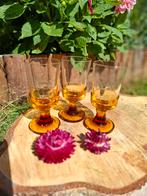 Vintage Cadmium likeurglaasjes, Lindshammar, Zweden, Ophalen of Verzenden, Zo goed als nieuw, Borrel- of Shotglas