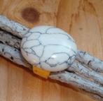 Verstelbare ring met grote steen van howliet, Sieraden, Tassen en Uiterlijk, Ringen, Info.adorabeads@gmail.com, Want 18 Hoogvliet