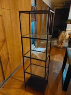 Strakke Kast met Glazen Planken, Huis en Inrichting, Kasten | Vitrinekasten, Ophalen, Met plank(en), Minder dan 50 cm, Gebruikt