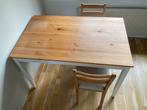 Gratis Eettafel (118 bij 73.5cm) en 2 stoelen, Ophalen, Gebruikt, 100 tot 150 cm, 50 tot 100 cm