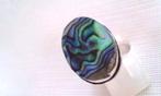 zilver ring Abalone schelp edelsteen, Overige kleuren, Verzenden, 19 tot 20, Nieuw
