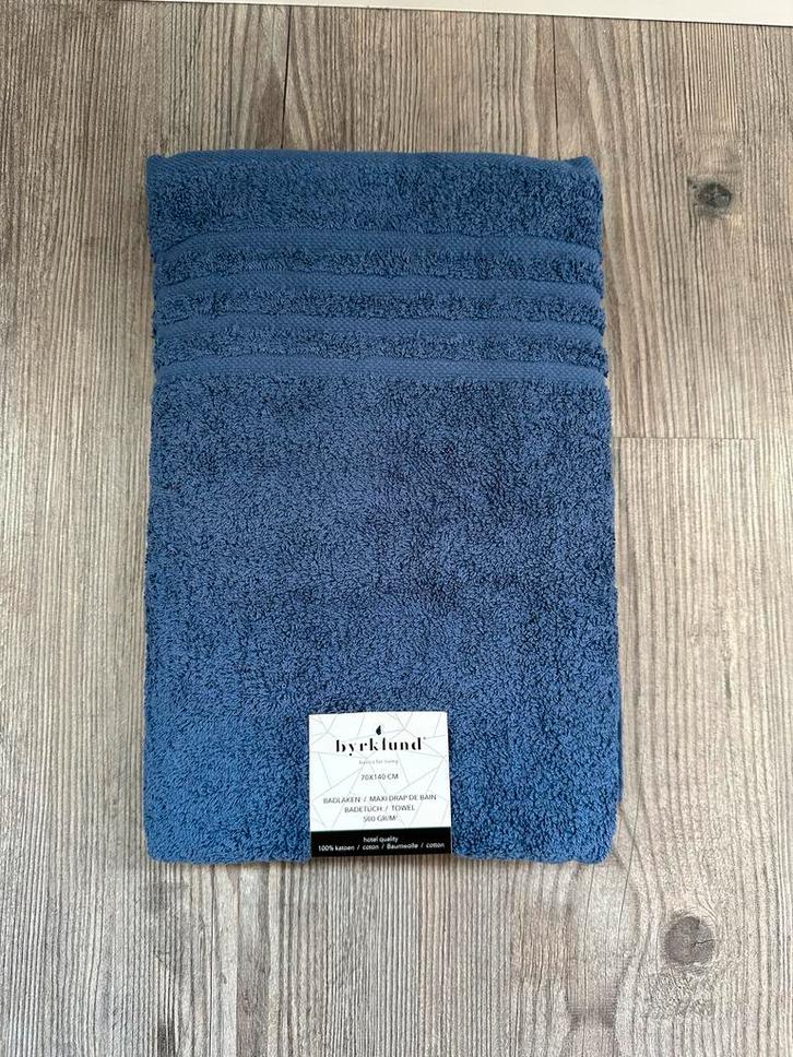 Byrklund Badlakens - 8 stuks Nieuw!, Huis en Inrichting, Badkamer | Badtextiel en Accessoires, Nieuw, Handdoek, Blauw, Ophalen of Verzenden