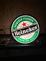Heineken Lichtbord / Reclamebord Lamp, Ophalen, Gebruikt, Reclamebord, Plaat of Schild, Heineken