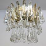 Brustalist Palwa Kroonluchter pegels Jaren 60, Huis en Inrichting, Lampen | Kroonluchters, Ophalen of Verzenden, Gebruikt, Glas