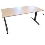 Zettoe Slingerbureau Wit Zilvergrijs 160 x 80, Ophalen of Verzenden, In hoogte verstelbaar, Gebruikt, Bureau