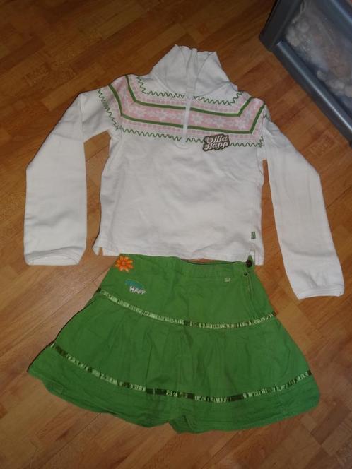 2-delig setje mt 122/128 Hema en Villa Happ zgan en nieuw, Kinderen en Baby's, Kinderkleding | Maat 128, Zo goed als nieuw, Meisje