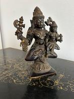 Bronzen beeld van Shiva met Parvatti, Antiek en Kunst, Ophalen of Verzenden