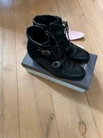 ERG MOOIE,STOERE LERORA/DUREA ZWART LEREN LAARSJES MT 6,5, Durea, Zwart, Lage of Enkellaarzen, Ophalen of Verzenden