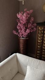 Luxe schelpenvazen met bloesemboom, Wit, Aardewerk of Porselein, Ophalen of Verzenden, Zo goed als nieuw