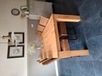 Teakhouten (keuken) tafel. Onbehandeld hout, goede conditie, Gebruikt, Teakhout, Rechthoekig, 50 tot 100 cm