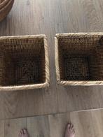 2 vierkante birmariet (planten) mandjes, Ophalen of Verzenden, Zo goed als nieuw, Vierkant, Riet