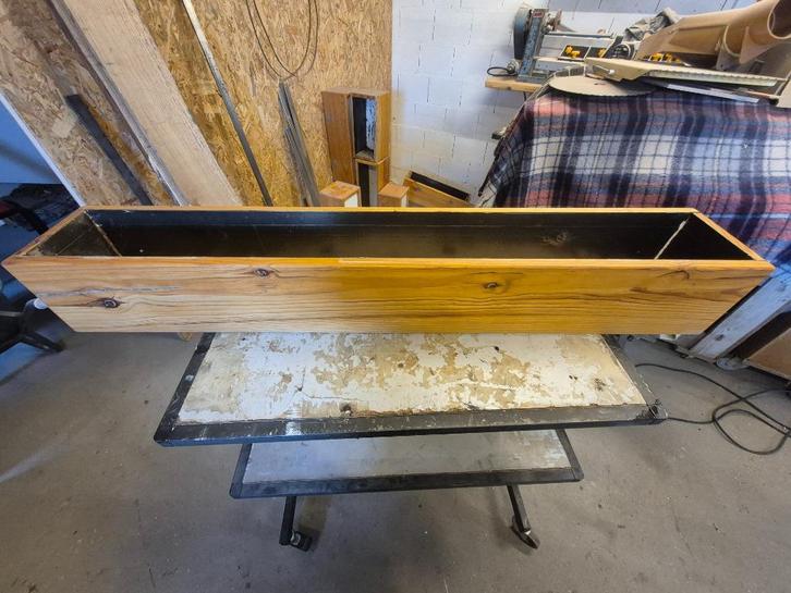 Bloembakken, Tuin en Terras, Bloembakken en Plantenbakken, Gebruikt, Hout, Balkon, Tuin, Minder dan 30 cm, Rechthoekig, Ophalen