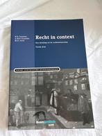 Recht in context - studieboek, Boeken, Ophalen of Verzenden, Gamma, Zo goed als nieuw, WO