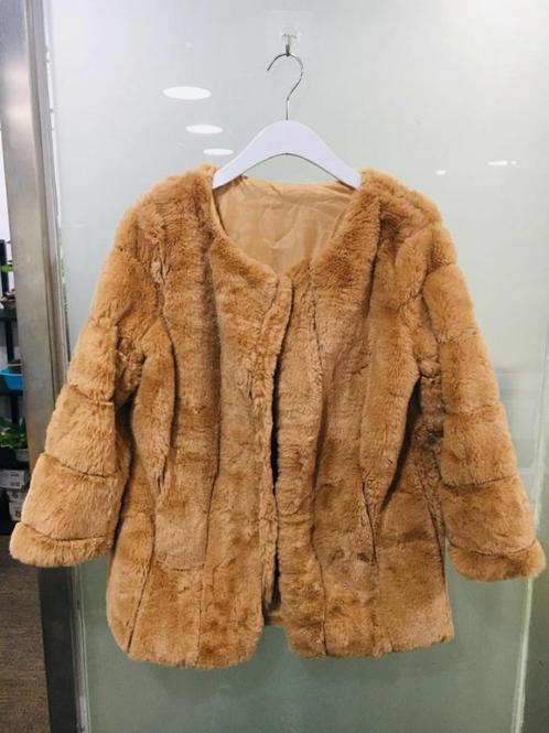 Bruine nep bontjas bont jas winterjas warme winter dames, Kleding | Dames, Jassen | Winter, Nieuw, Bruin, Verzenden