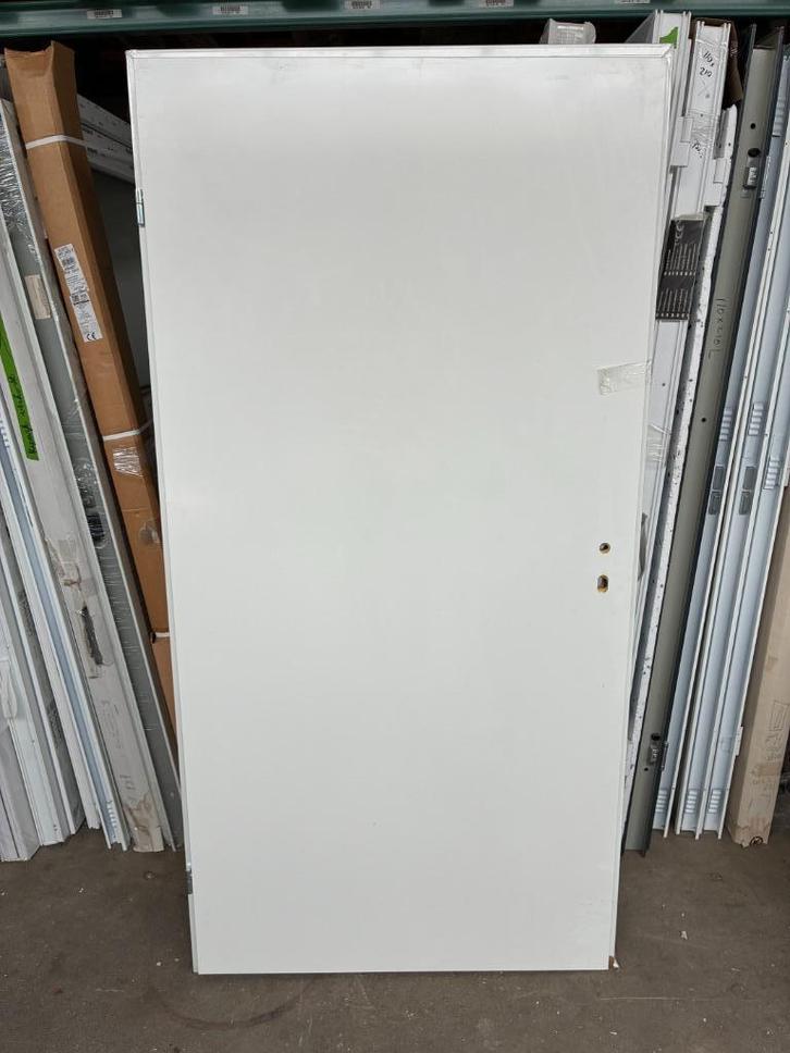 Stalen buitendeur 102 x 201 cm Links kleur Wit, Doe-het-zelf en Verbouw, Deuren en Horren, Nieuw, Buitendeur, 200 tot 215 cm, 100 tot 120 cm