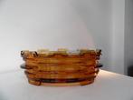 Art Deco Rechaud Amber/Chroom, Boheems, Ophalen of Verzenden