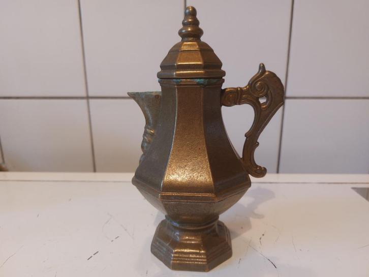 mooie bronzen orenpot met gieter en deksel, Antiek en Kunst, Antiek | Koper en Brons, Brons, Ophalen of Verzenden