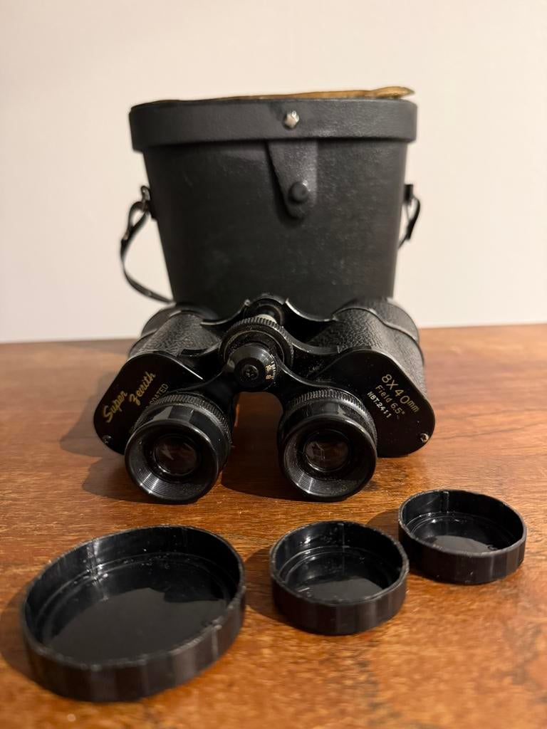Vintage verrekijker - Super Zenith 8x40 met tas, Gebruikt, 8 tot 12x, Met hoes of tas, Porro (met knik)
