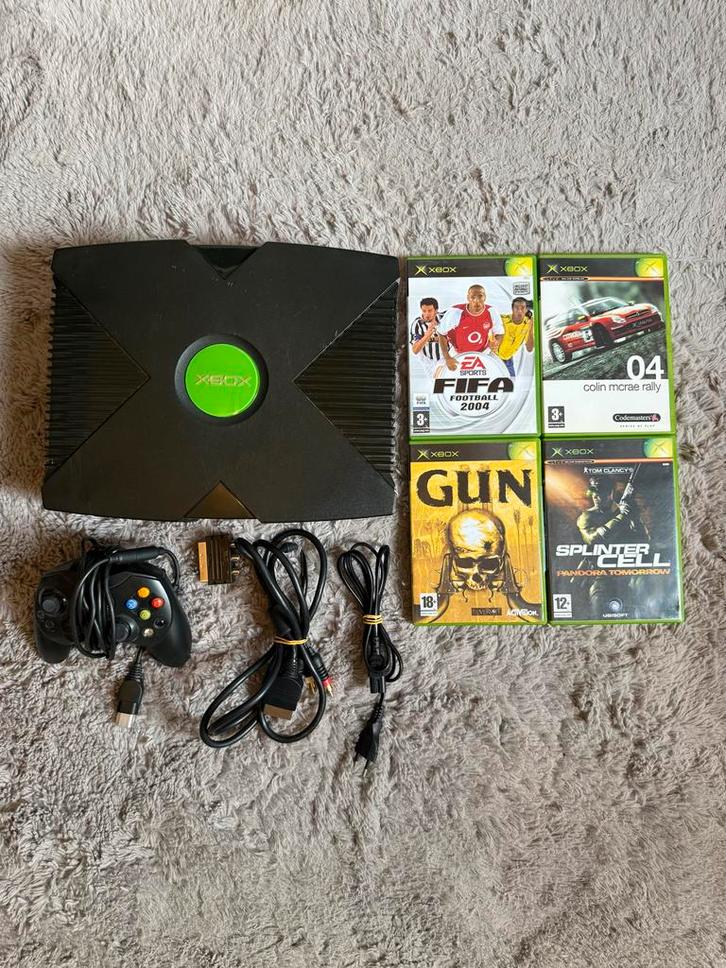Xbox Original + Games - Retro Gaming!, Spelcomputers en Games, Spelcomputers | Xbox Original, Gebruikt, Met 1 controller, Met games