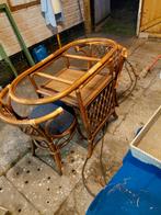Vintage Rotan tafel met Stoel, Antiek en Kunst, Ophalen of Verzenden