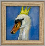 Zwaan vogel met kroon in lijst, Ophalen of Verzenden
