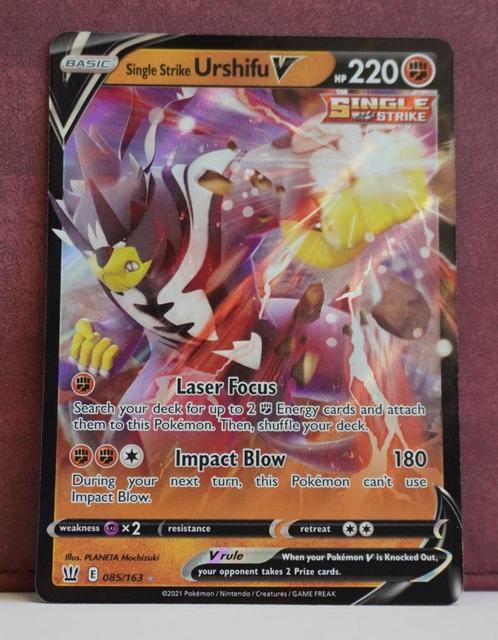 Single Strike Urshifu V 085-163 Battle Styles Pokémon Kaart, Hobby en Vrije tijd, Verzamelkaartspellen | Pokémon, Nieuw, Losse kaart