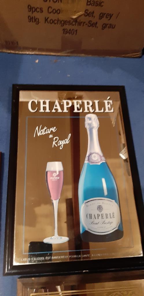 Authentieke reclamespiegel Champagne Chaperlé, Verzamelen, Merken en Reclamevoorwerpen, Nieuw, Reclamebord, Ophalen of Verzenden