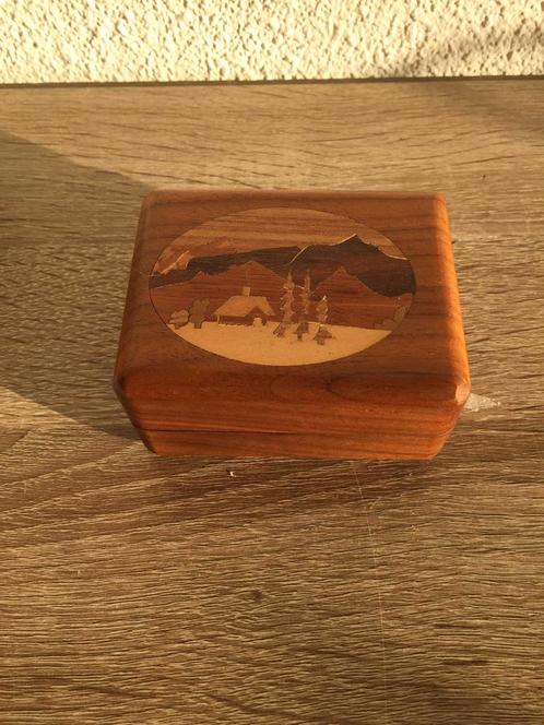 Houten Sieradendoosje Woodcraft by Dave Canada., Antiek en Kunst, Antiek | Woonaccessoires, Ophalen of Verzenden