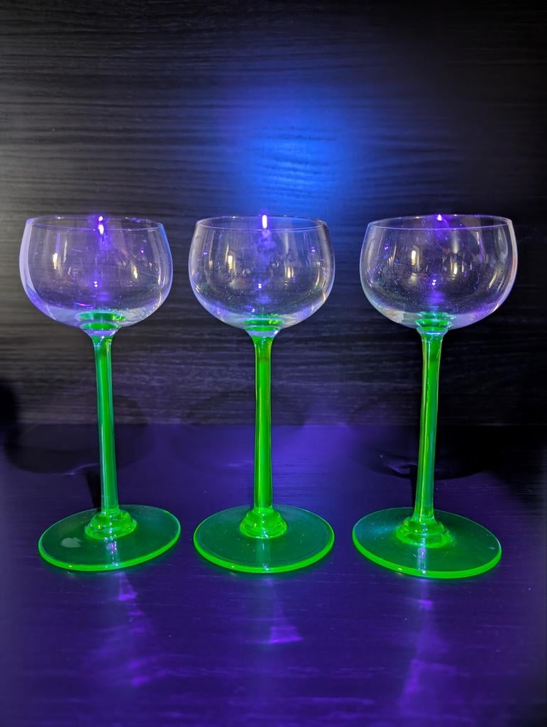 Uranium Elzas wijglazen, Ophalen of Verzenden