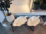 Parelmoer schaal houten bak fruitschaal mand, Huis en Inrichting, Woonaccessoires | Schalen en Manden, Ophalen, Rond, Hout
