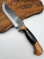 Handgemaakt koolstofstalen mes met leren schede, Ophalen of Verzenden, Nieuw