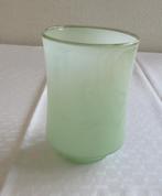 groen glazen Rasteli vaas, Huis en Inrichting, Ophalen of Verzenden, Minder dan 50 cm, Groen, Glas