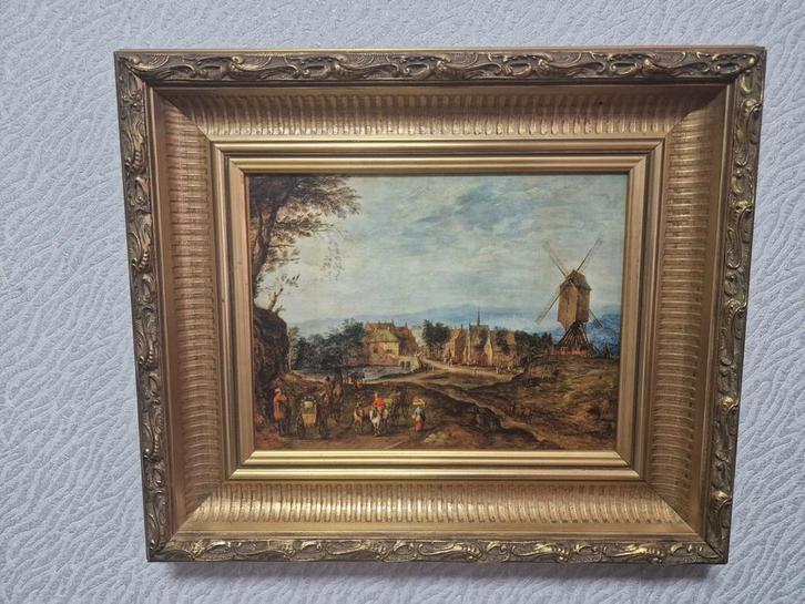 Landschap met Molen - Oude Meester Stijl. Jan Brueghel., Antiek en Kunst, Kunst | Schilderijen | Klassiek, Ophalen