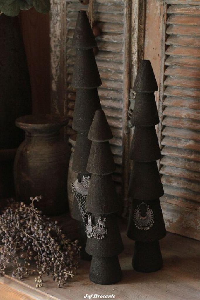 Houten kerstboom nobilis met sieraad, Huis en Inrichting, Woonaccessoires | Overige, Nieuw, Ophalen of Verzenden