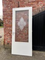 Mooie opdekdeur met glas, Ophalen, Binnendeur, 200 tot 215 cm, Glas