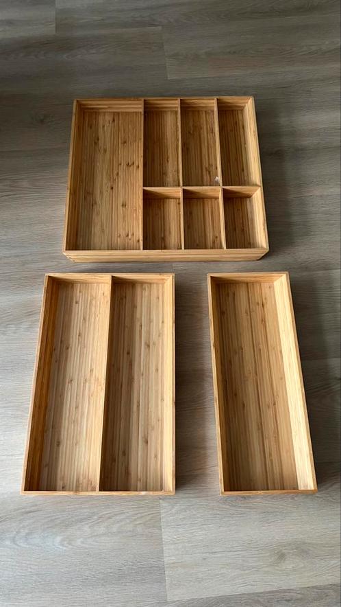 Ikea bamboe bestekbakken serie Variera, Huis en Inrichting, Keuken | Bestek, Gebruikt, Kunststof, Ophalen of Verzenden