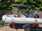 Unieke rubberboot met veel extra’s, Watersport en Boten, Rubberboten, Aluminium, Gebruikt, Benzine, Minder dan 70 pk
