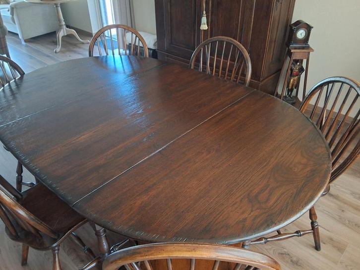 Eethoek, Huis en Inrichting, Complete eetkamers, Zo goed als nieuw, 4 tot 6 stoelen, Ophalen