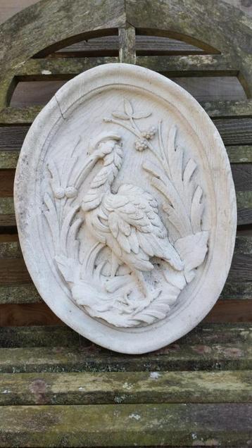 tuinbeeld wanddecoratie plaquette vogel beschikbaar voor biedingen
