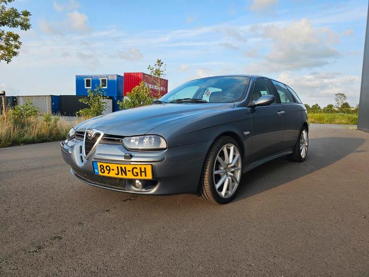 Alfa Romeo 156 2.5 V6 24V Sportwagon 2002 Grijs, Auto's, Alfa Romeo, Particulier, Airbags, Airconditioning, Bluetooth, Boordcomputer